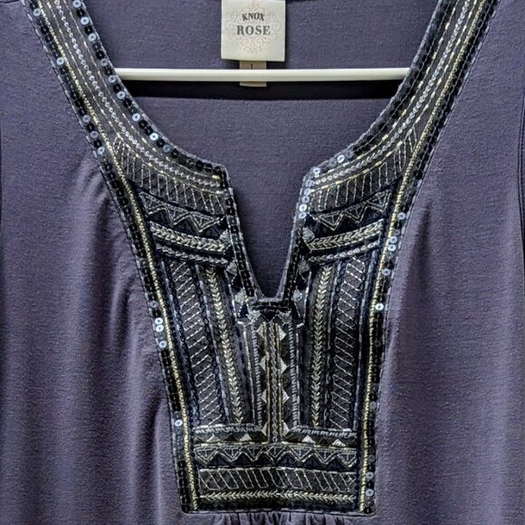Knox Rose Embellished Tunic Tank Top in Lavender - Picture 7 of 9